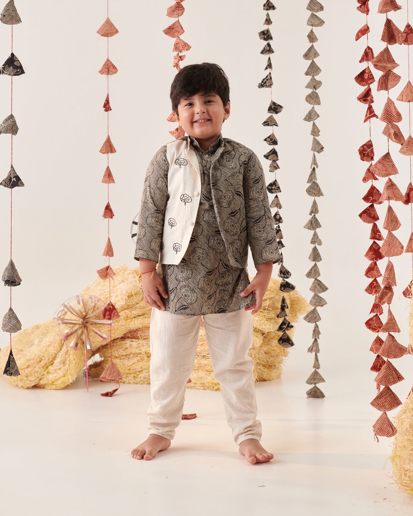 BOY 3 PC EMBROIDERY BANDI SET