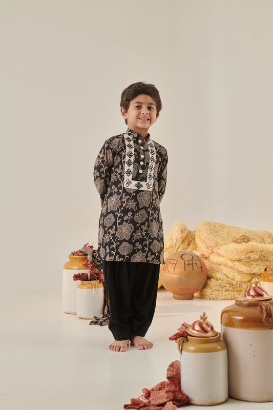 BOY FLORAL KURTA SET