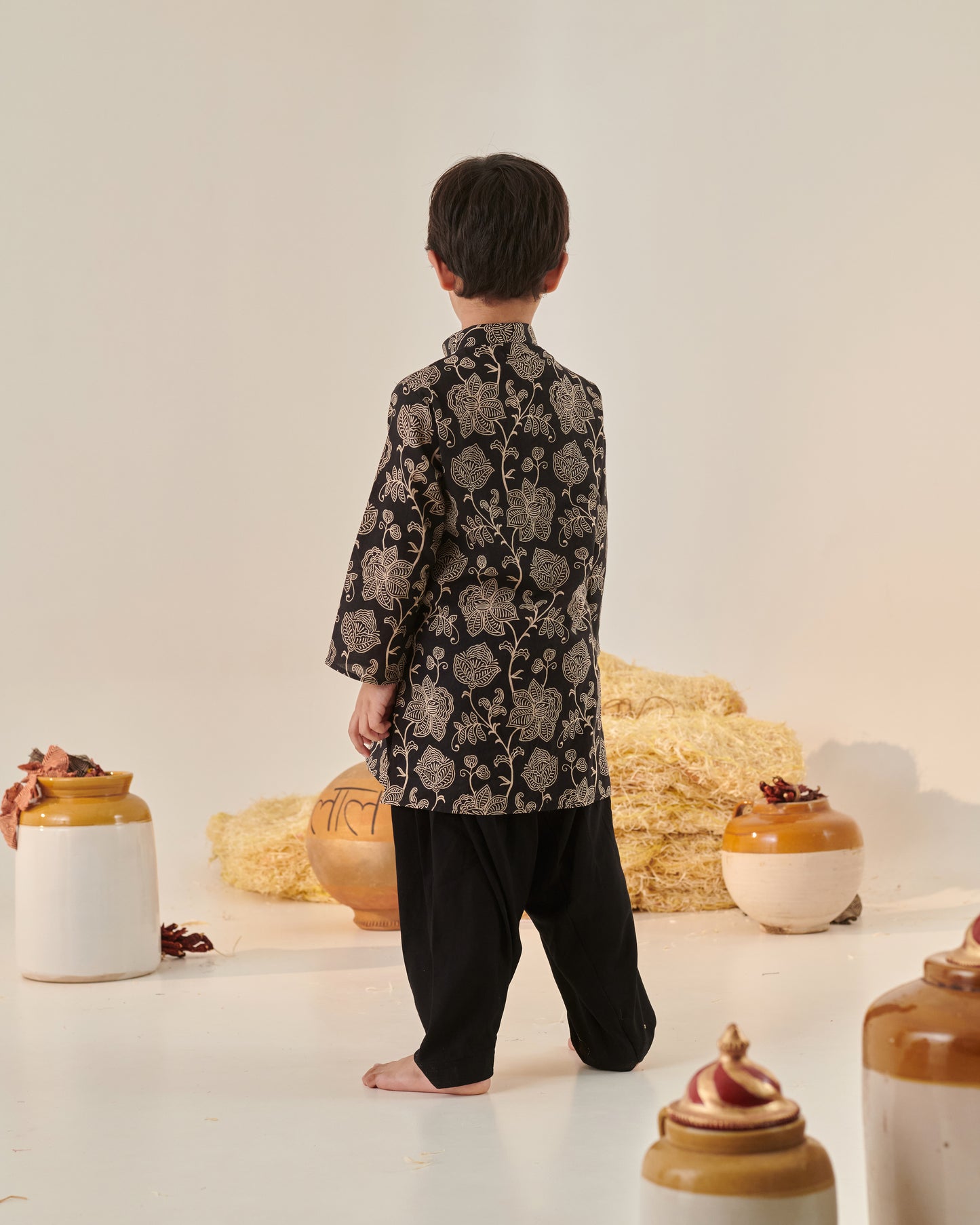 BOY FLORAL KURTA SET