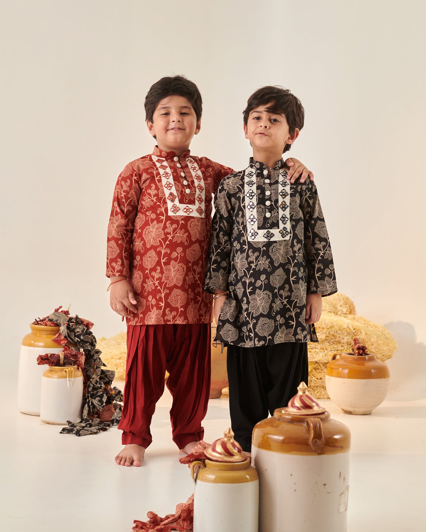 BOY FLORAL KURTA SET