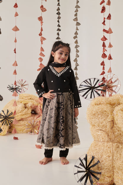 GIRL FLORAL JAAL SUIT SET