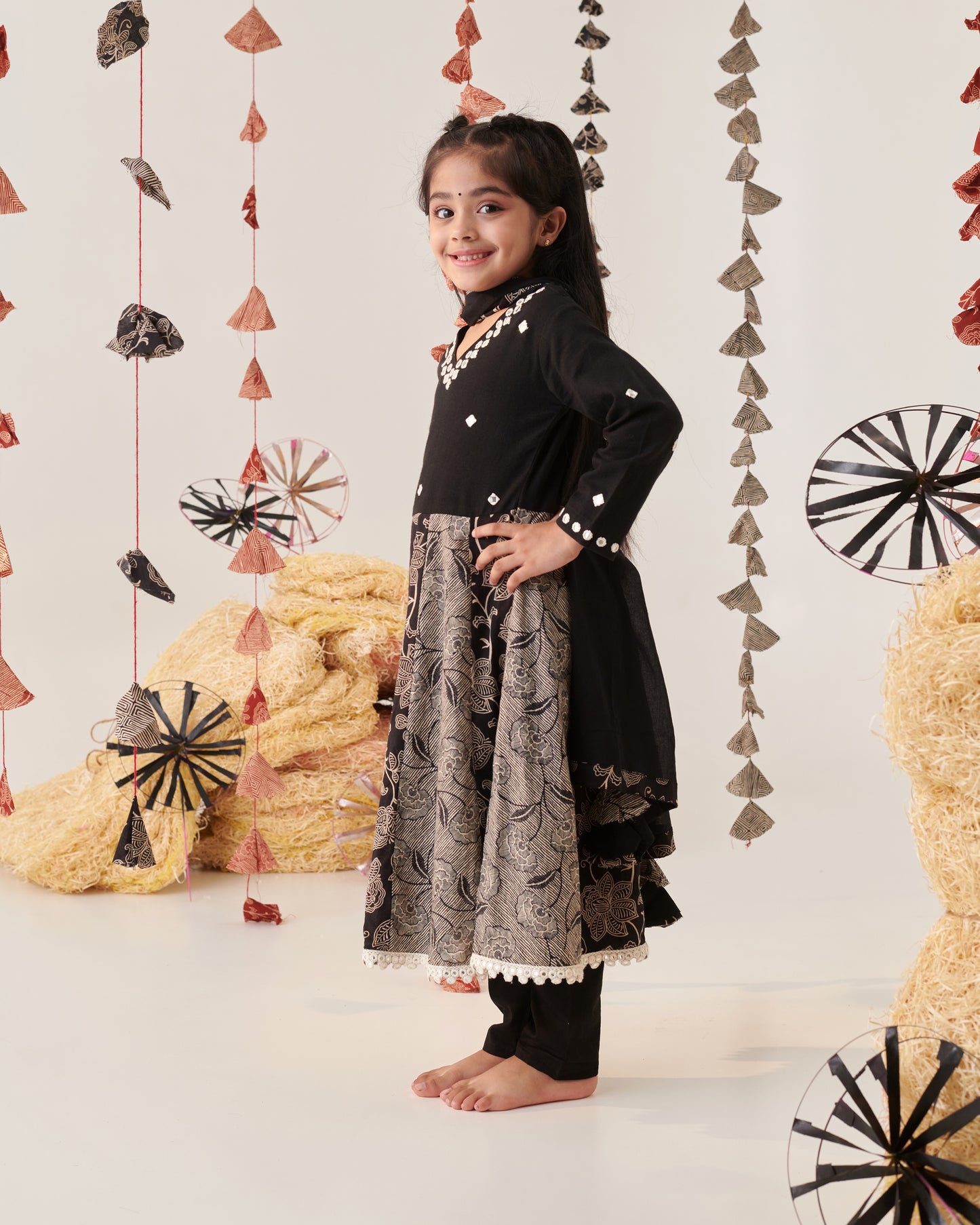 GIRL FLORAL JAAL SUIT SET