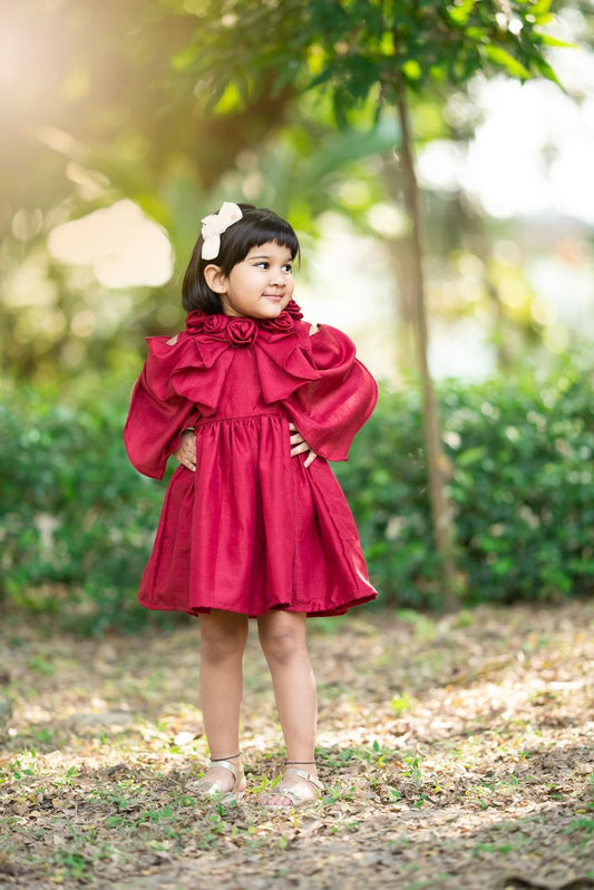 RED STYLISH FROCK