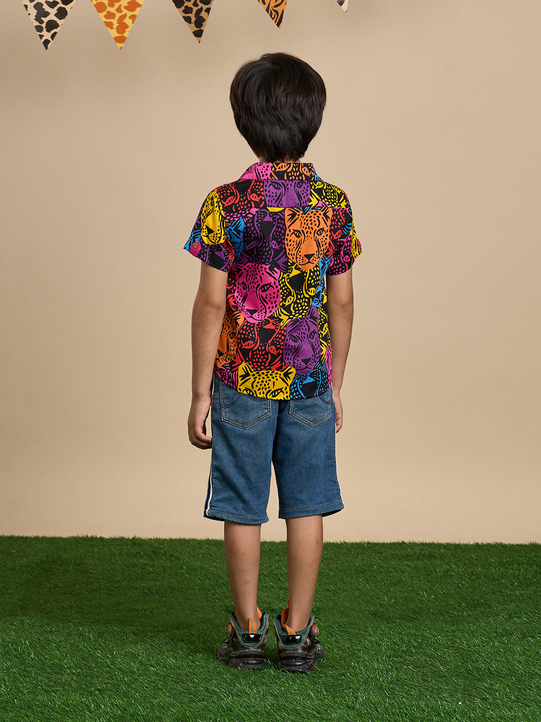 Leopard Boys Multi Printed Shirt from Siblings Collection