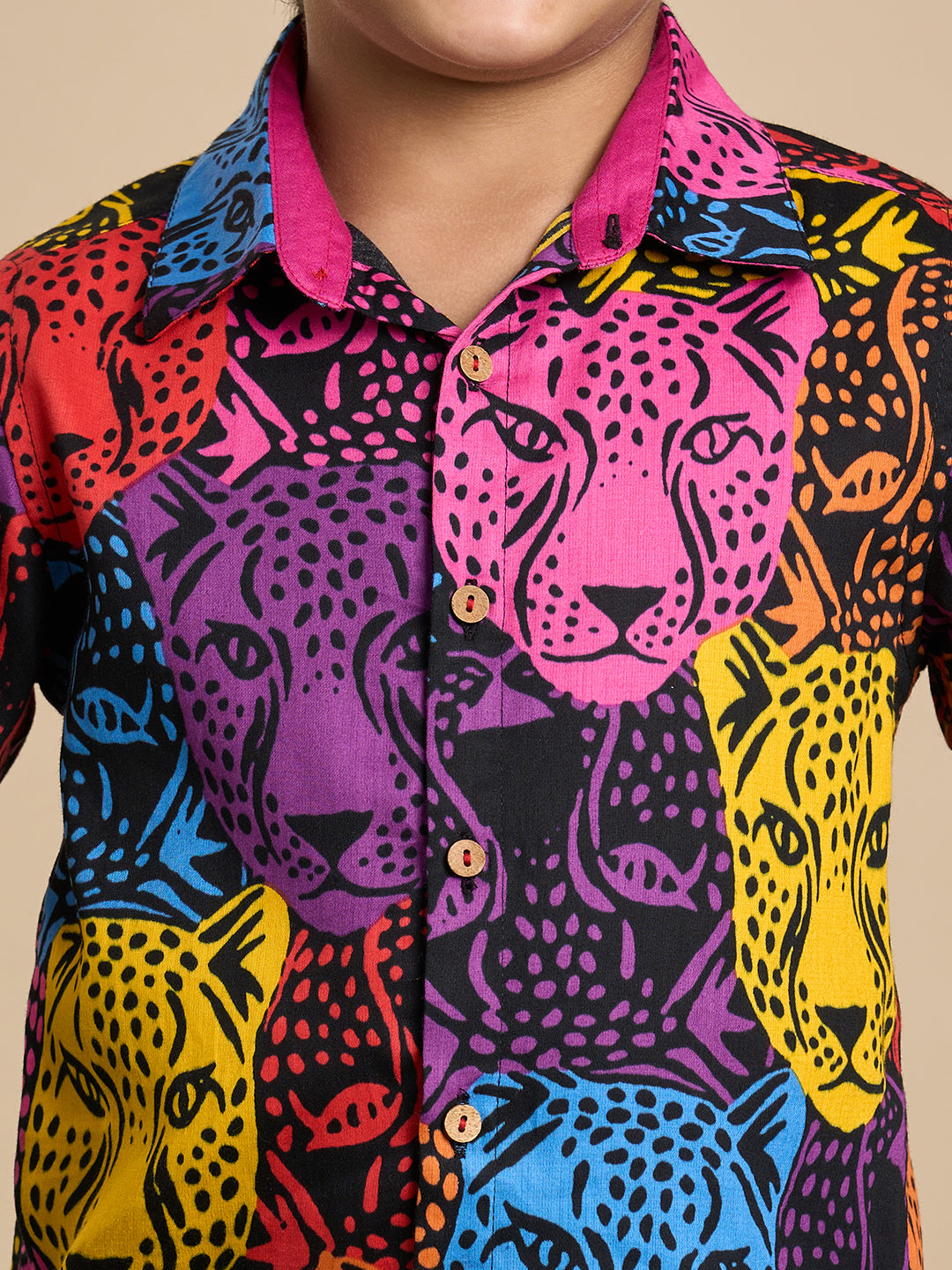 Leopard Boys Multi Printed Shirt from Siblings Collection