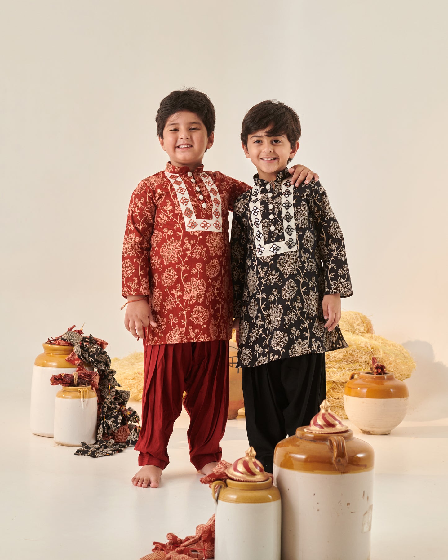 BOY FLORAL KURTA SET