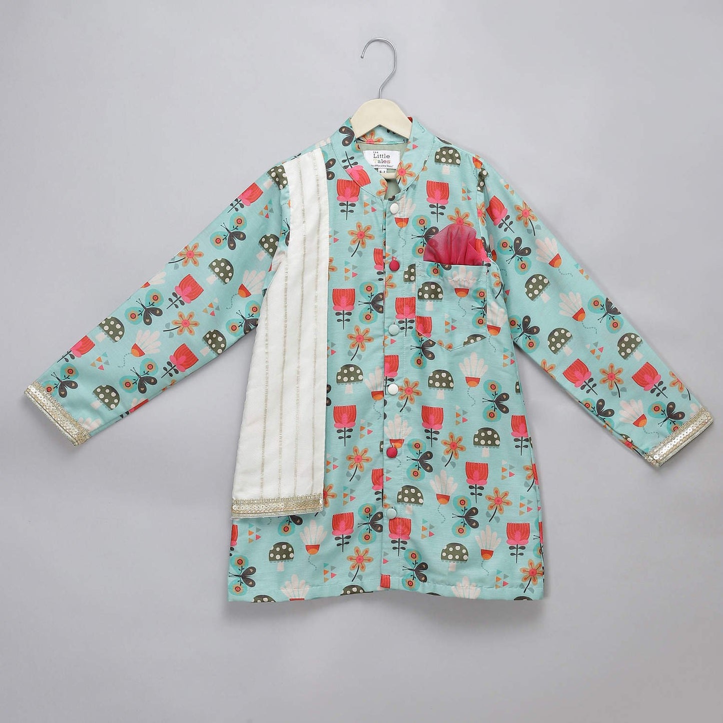 GREEN BEE PRINTED KURTA PYJAMA SET