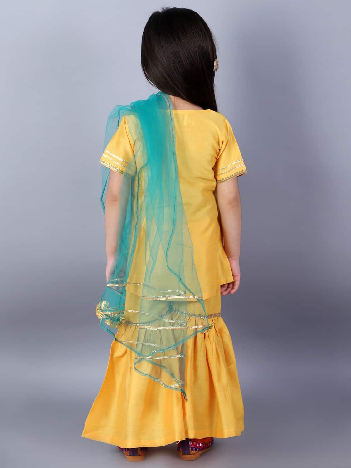 EID MUBARAK KURTA WITH SHARARA SET