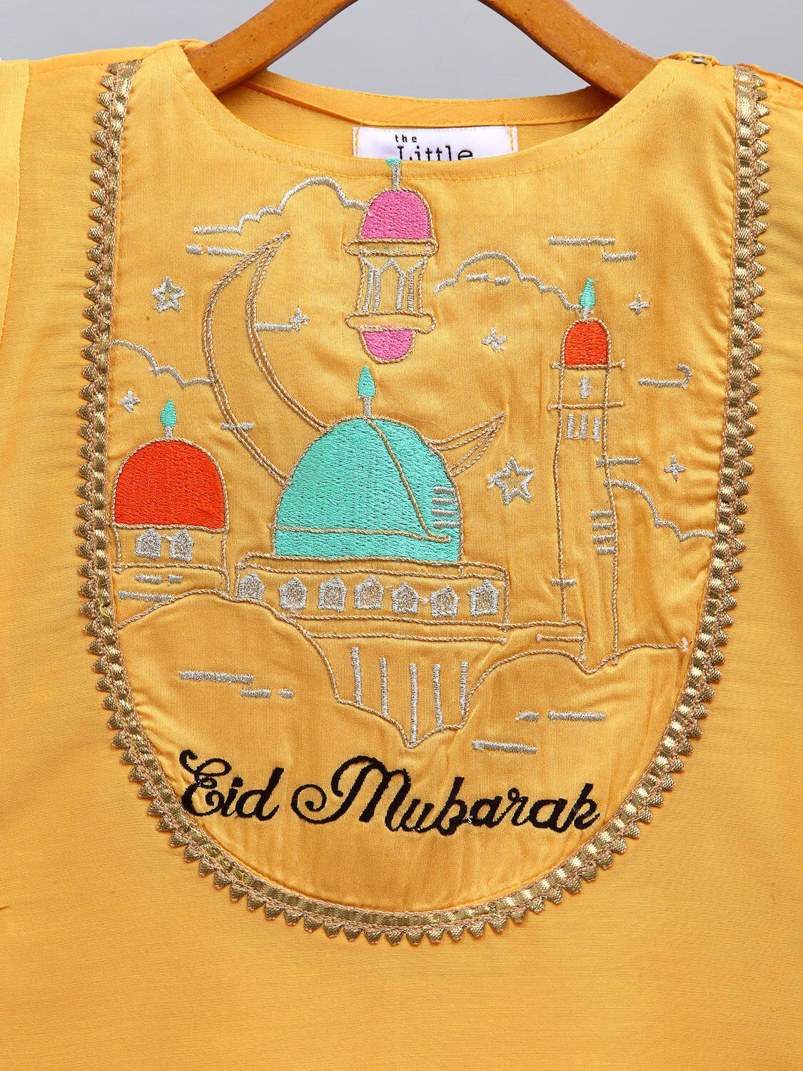 EID MUBARAK KURTA WITH SHARARA SET