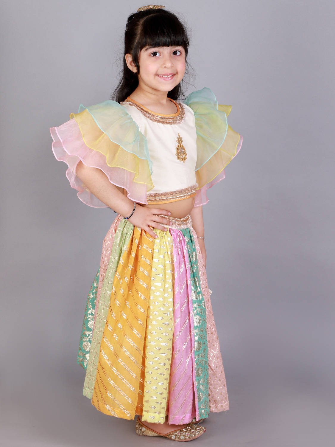 PASTEL MULTI COLORS LEHENGA SET