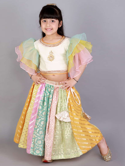 PASTEL MULTI COLORS LEHENGA SET