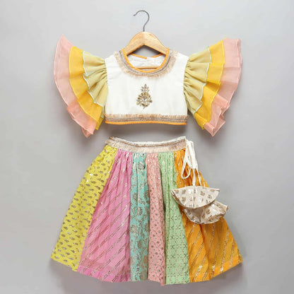 PASTEL MULTI COLORS LEHENGA SET