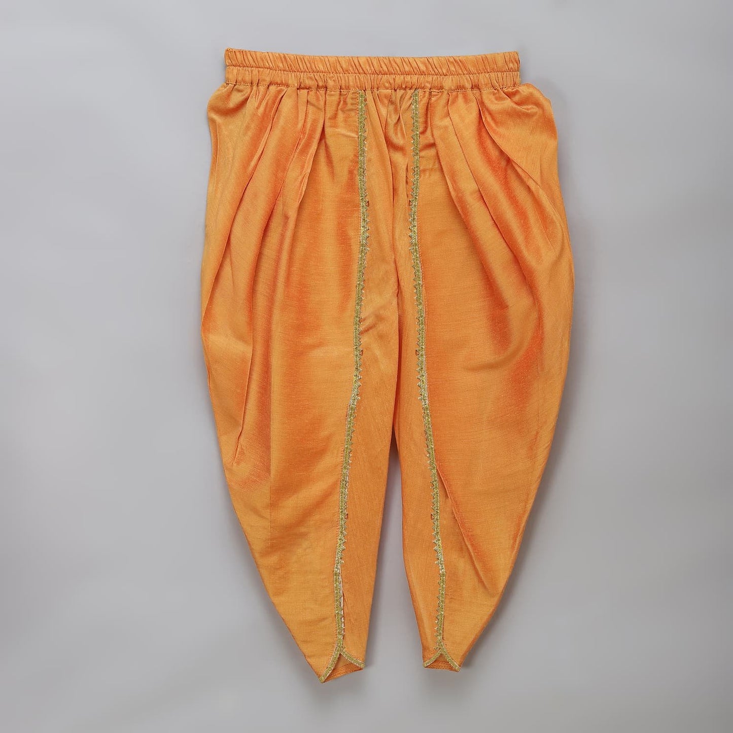 BROTHER SISTER PEACH EMBROIDERED DHOTI SET