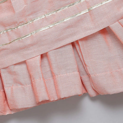 BROTHER SISTER PEACH EMBROIDERED DHOTI SET