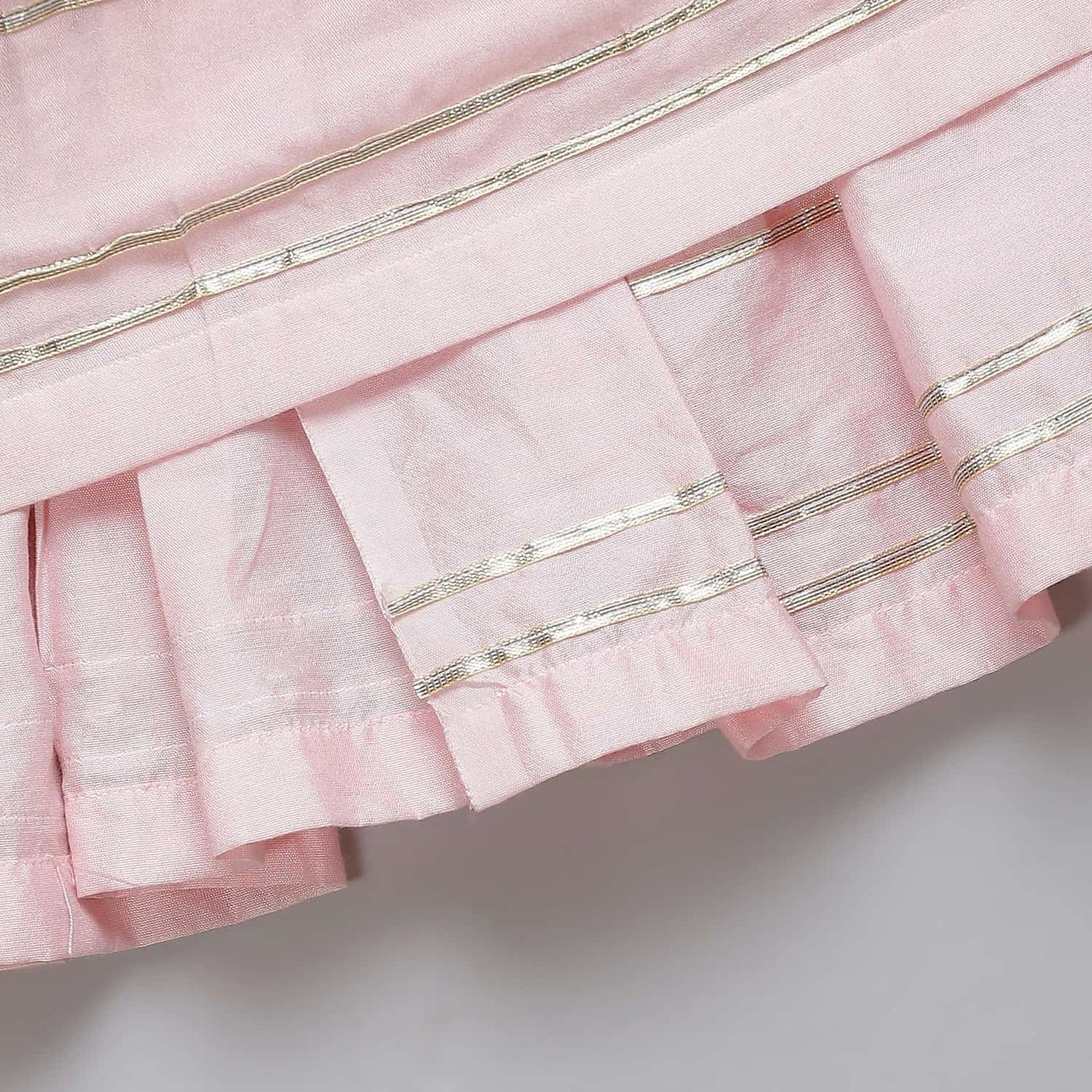 GANPATI EMBROIDERED PINK YELLOW DHOTI SET