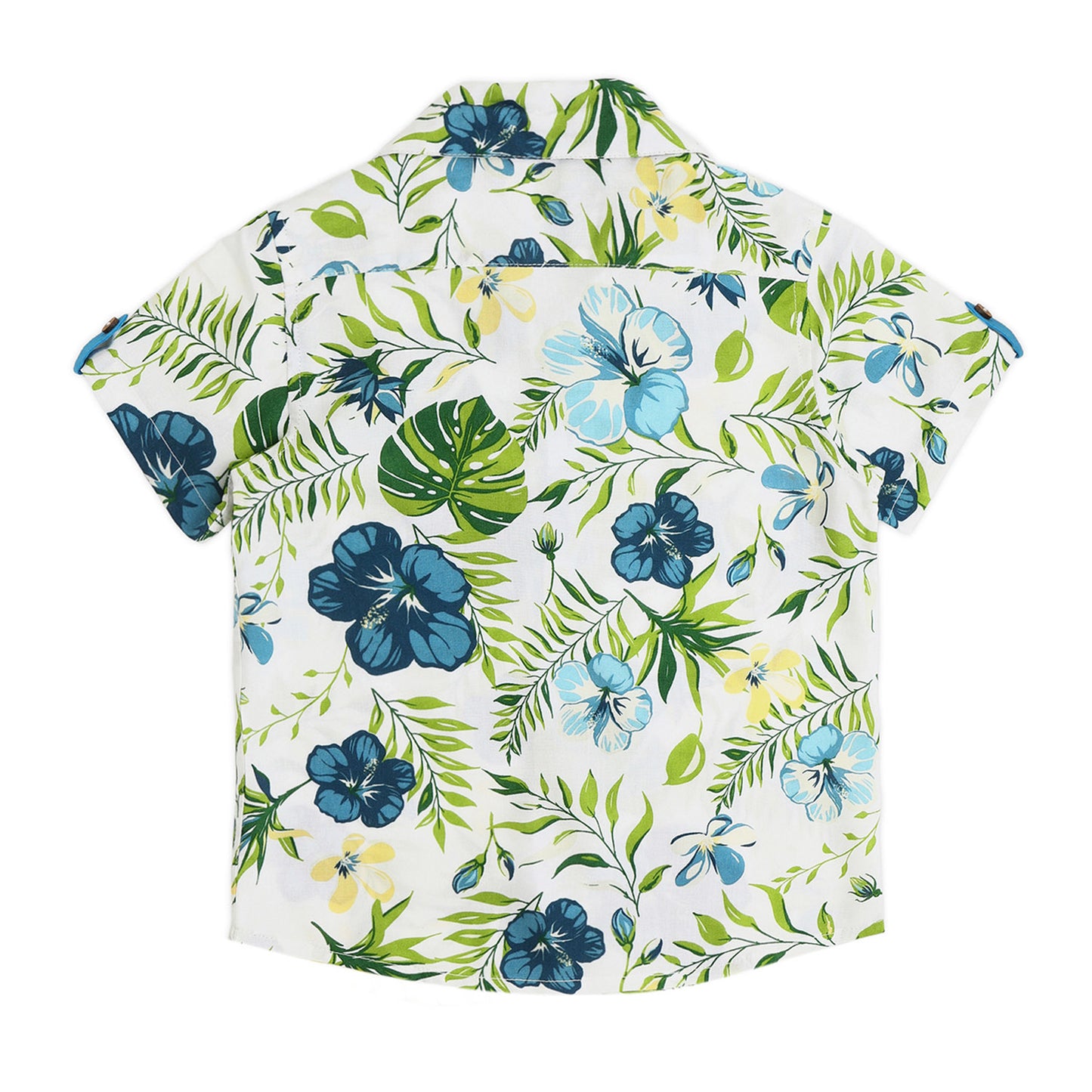 Sassy Boho Boys Green Printed Shirt from the sibling collection
