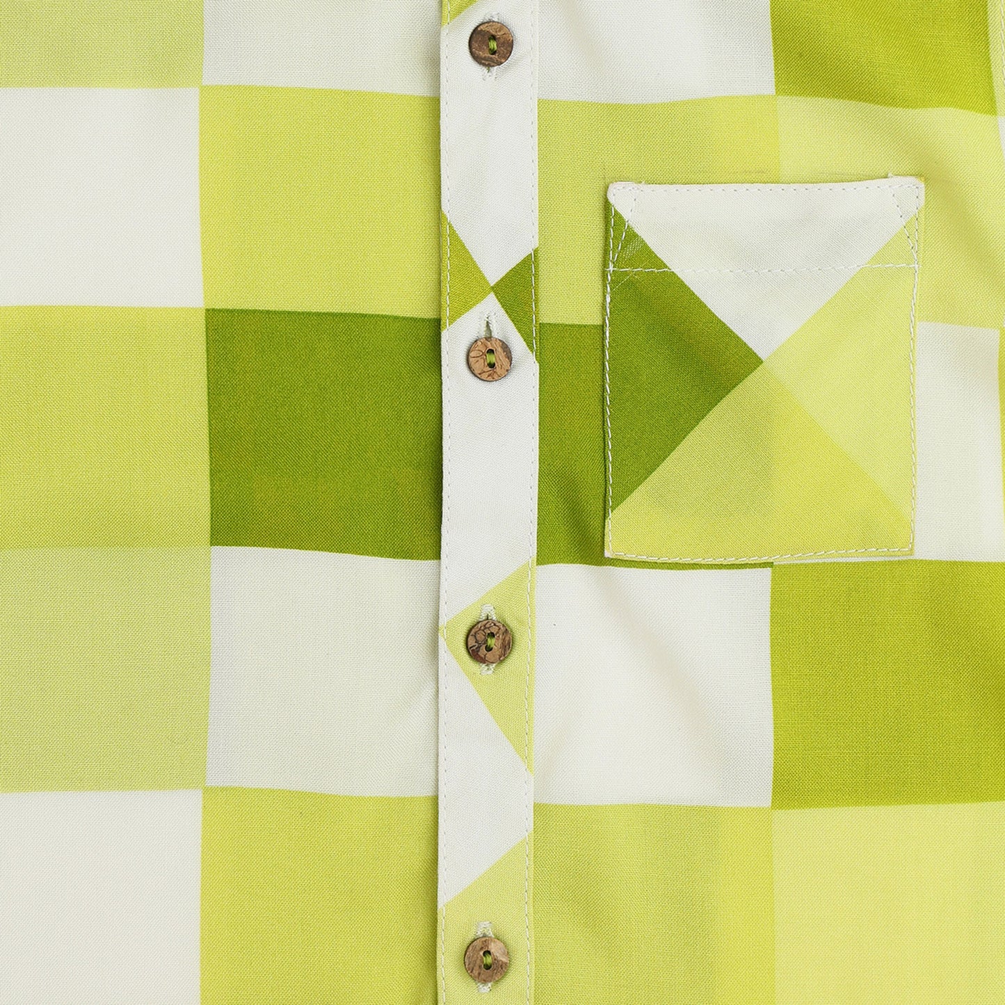 Sassy Boho Boys Green Printed Shirt from the sibling collection