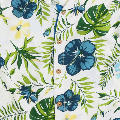 Sassy Boho Boys Green Printed Shirt from the sibling collection