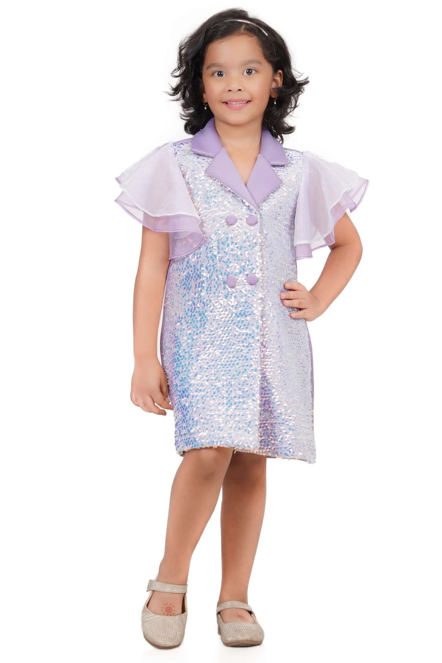 LILAC SHINE GIRLS COAT DRESS