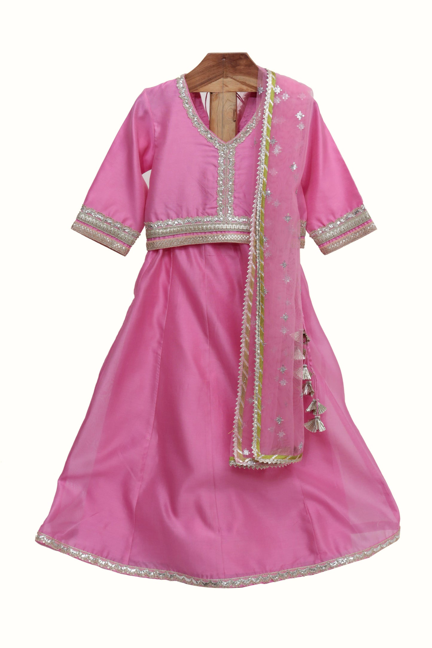 PINK SILK LEHENGA SET
