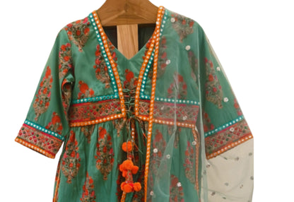 BLOCK PRINTED SHARARA SET