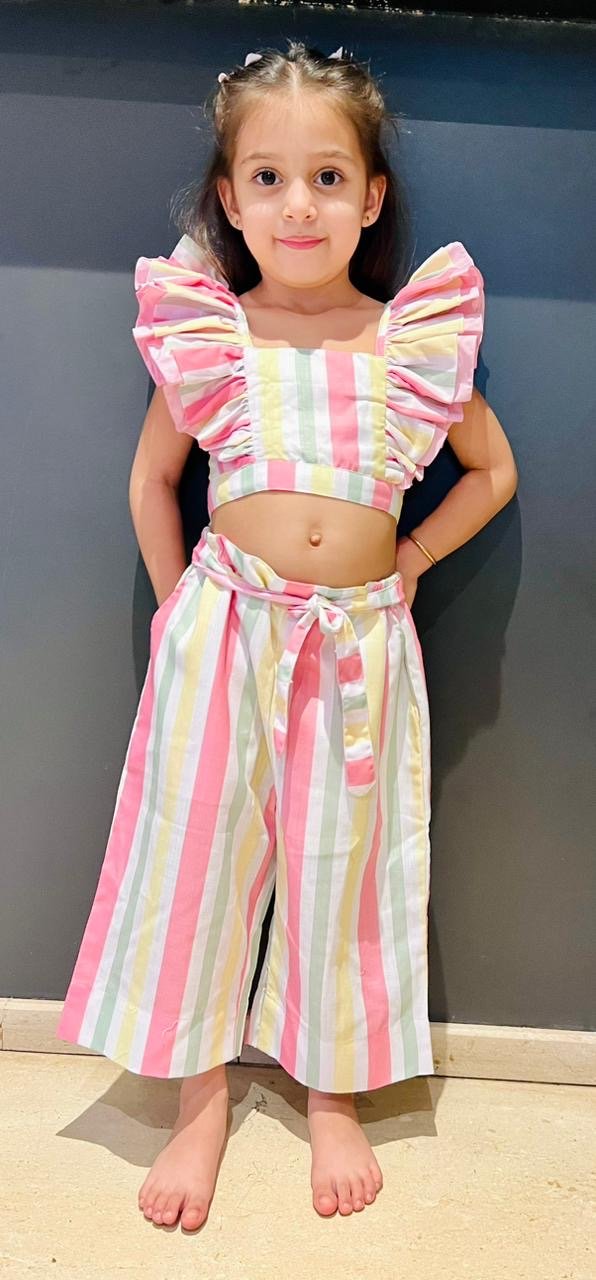 CANDY STRIPED FRILL CO-ORD SET