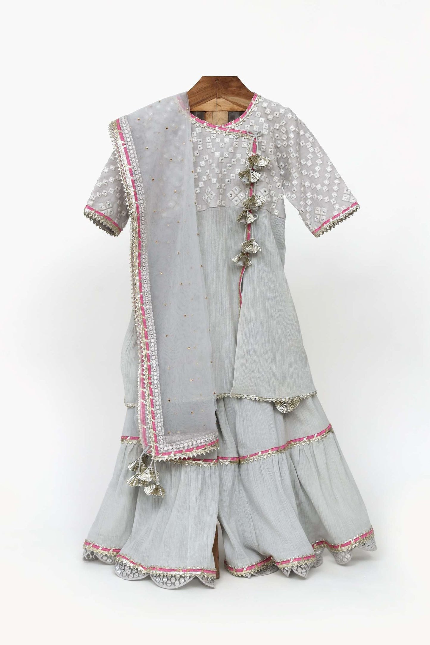 CRUSHED COTTON SHARARA SET