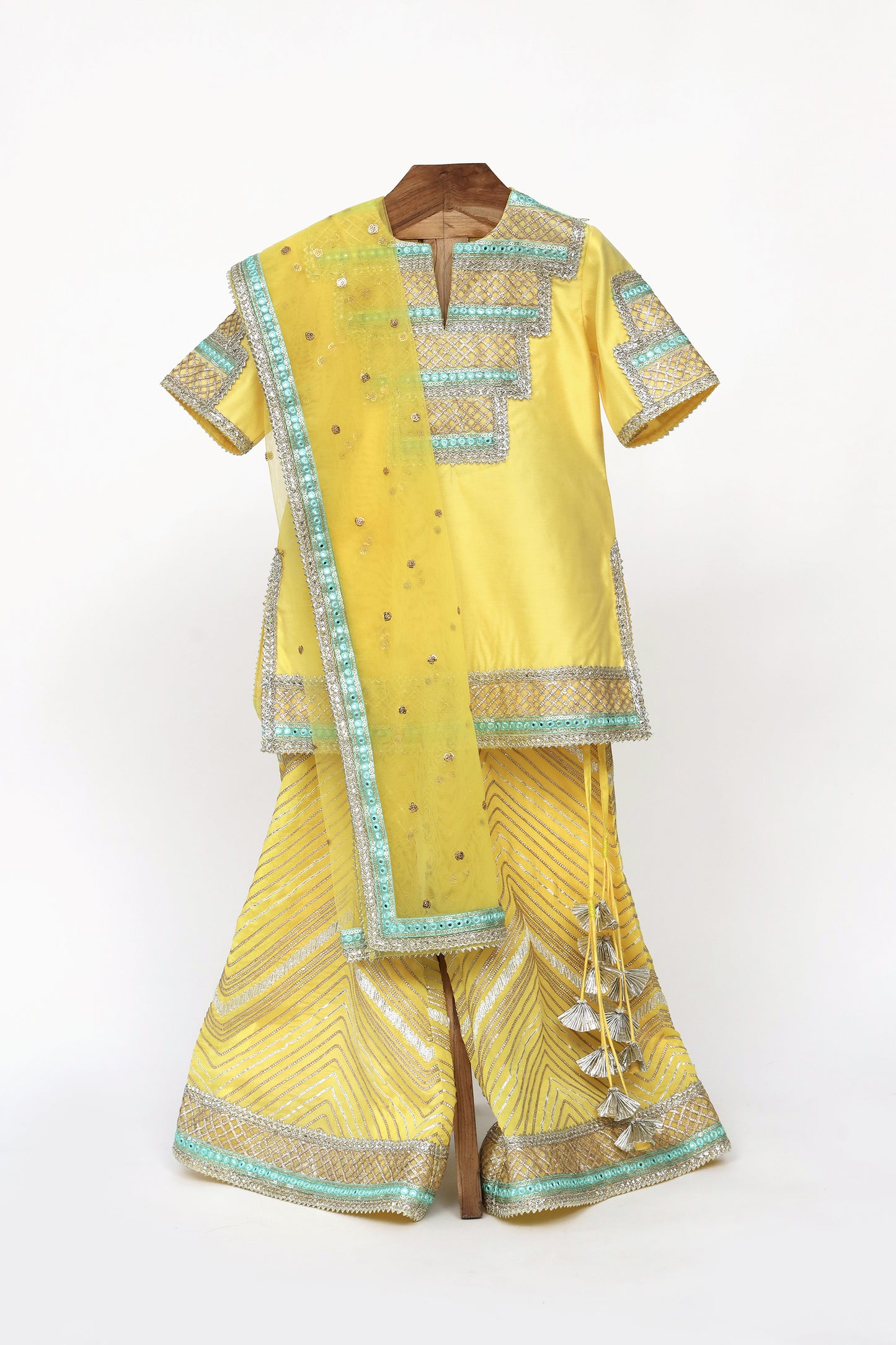 CHANDERI SILK PALAZZO SET