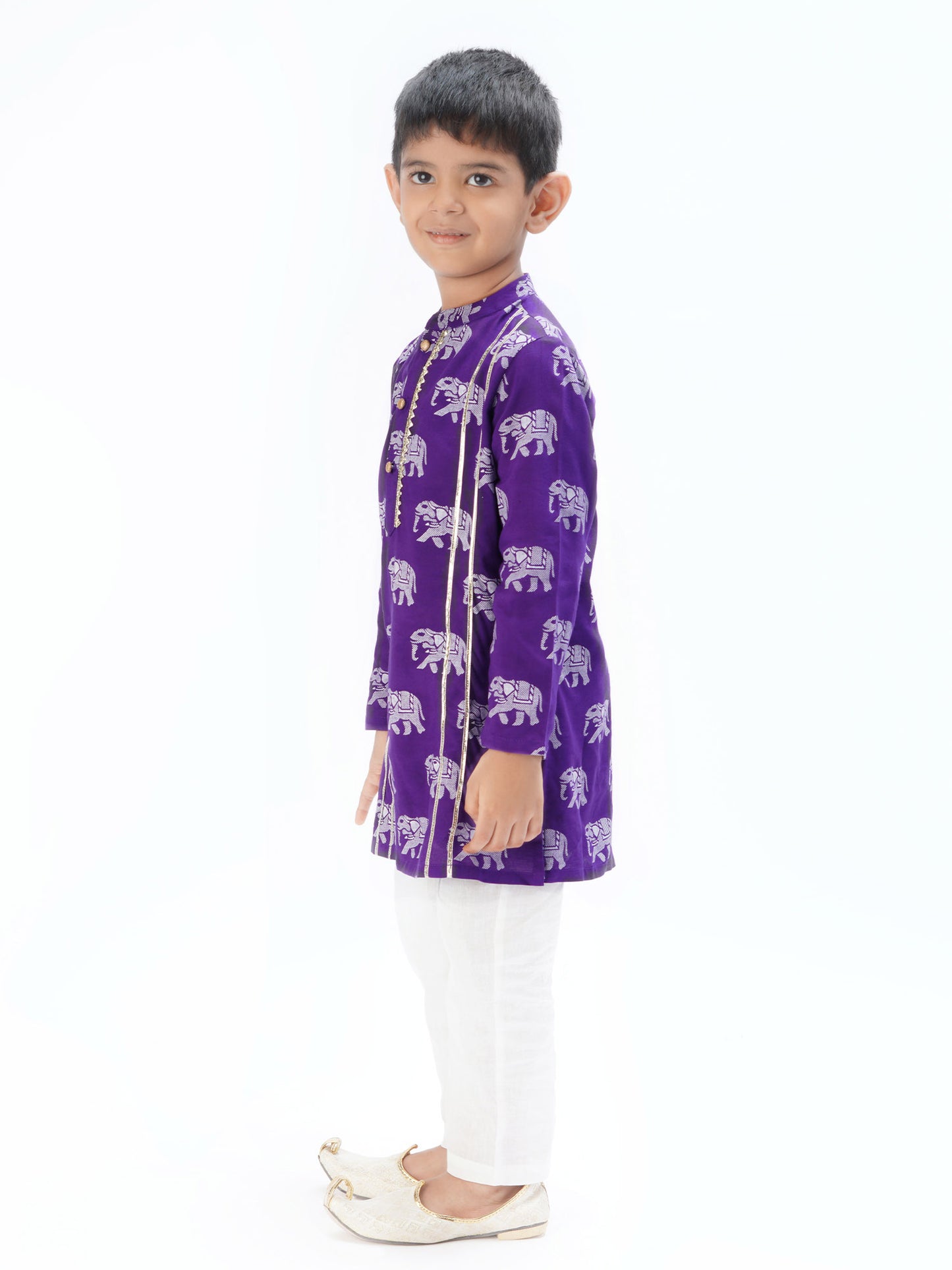 Trunk Tales Boys Purple Kurta with Pant set