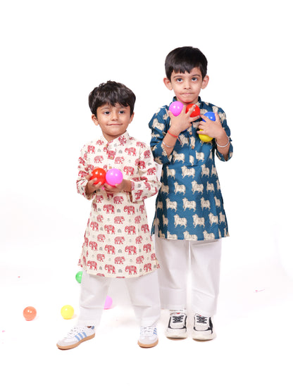 Jaipuri cotton kurta pajama set