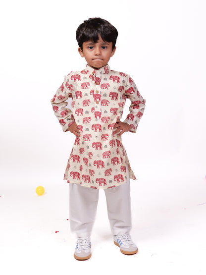Jaipuri cotton kurta pajama set