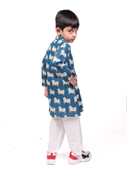 Jaipuri cotton kurta pajama set