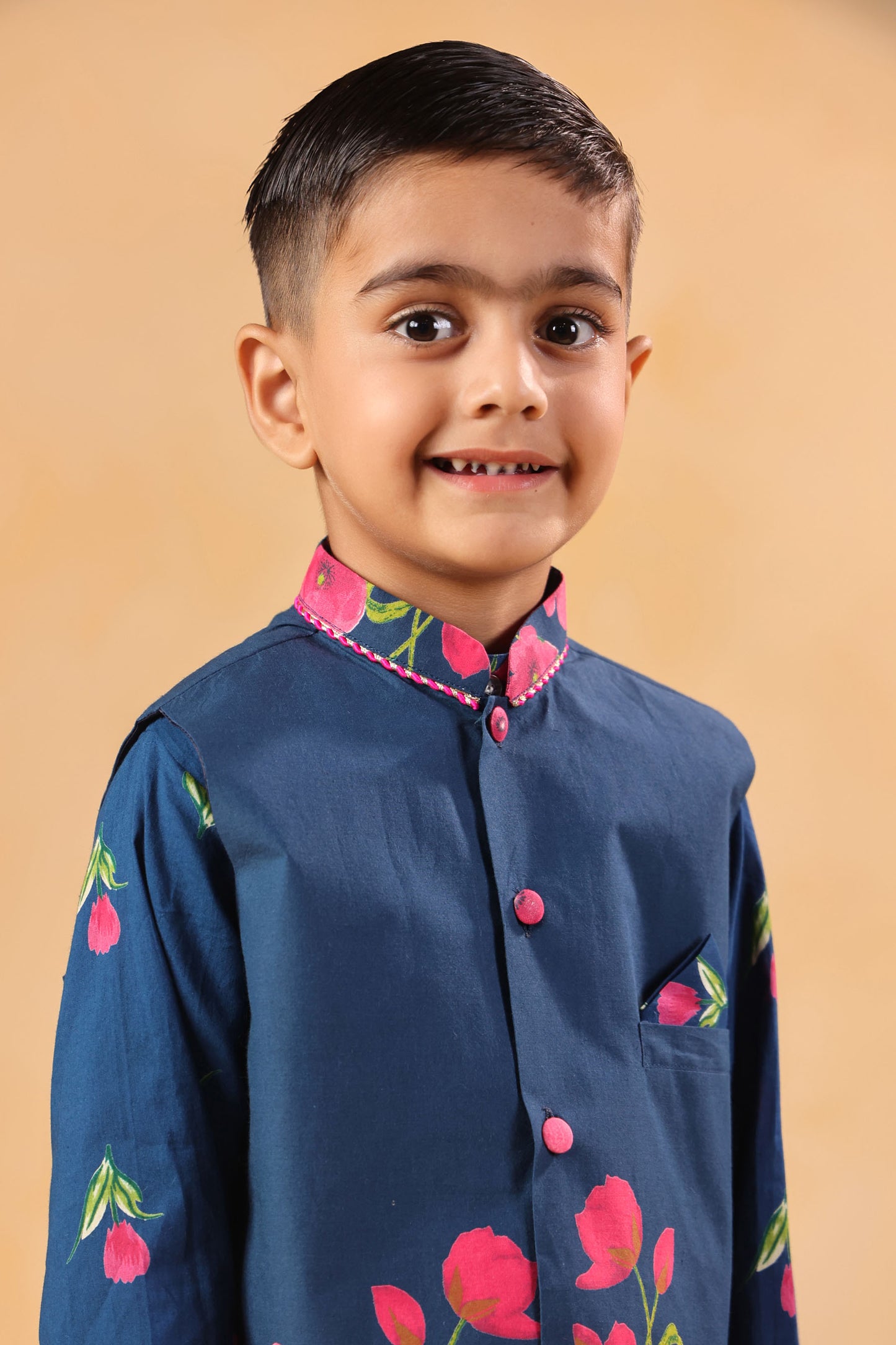 BOY GENDA PHOOL BANDI SET- TEAL BLUE