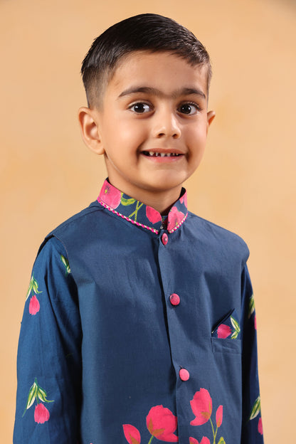 BOY GENDA PHOOL BANDI SET- TEAL BLUE