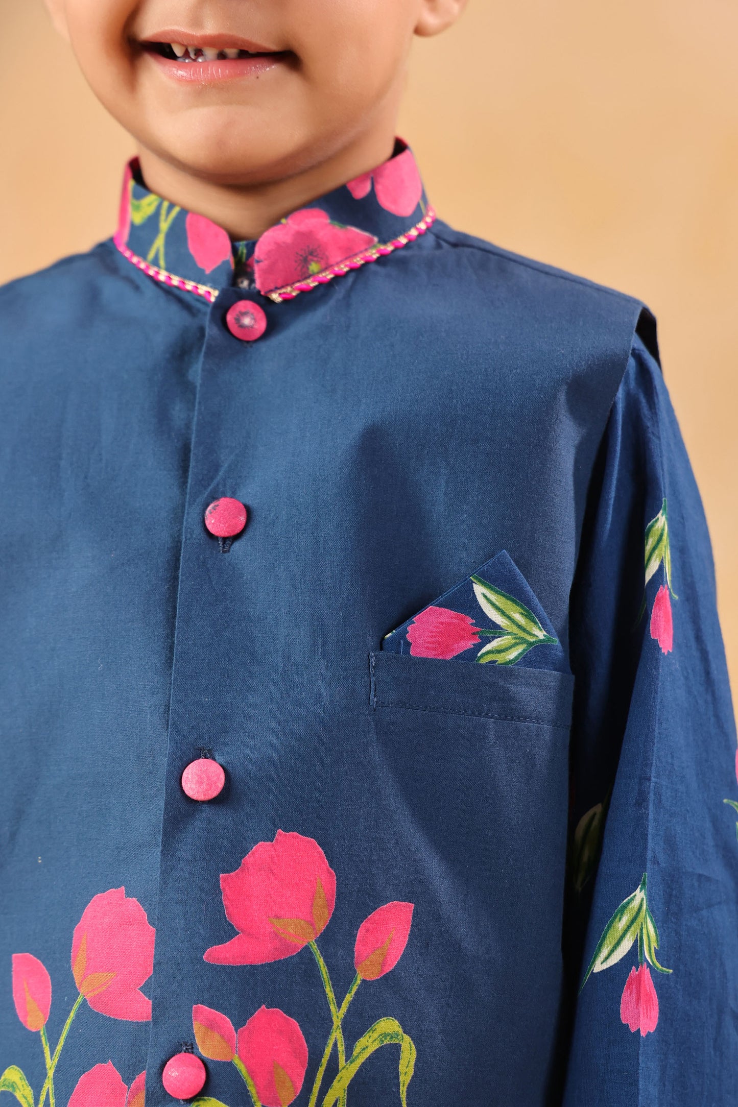 BOY GENDA PHOOL BANDI SET- TEAL BLUE