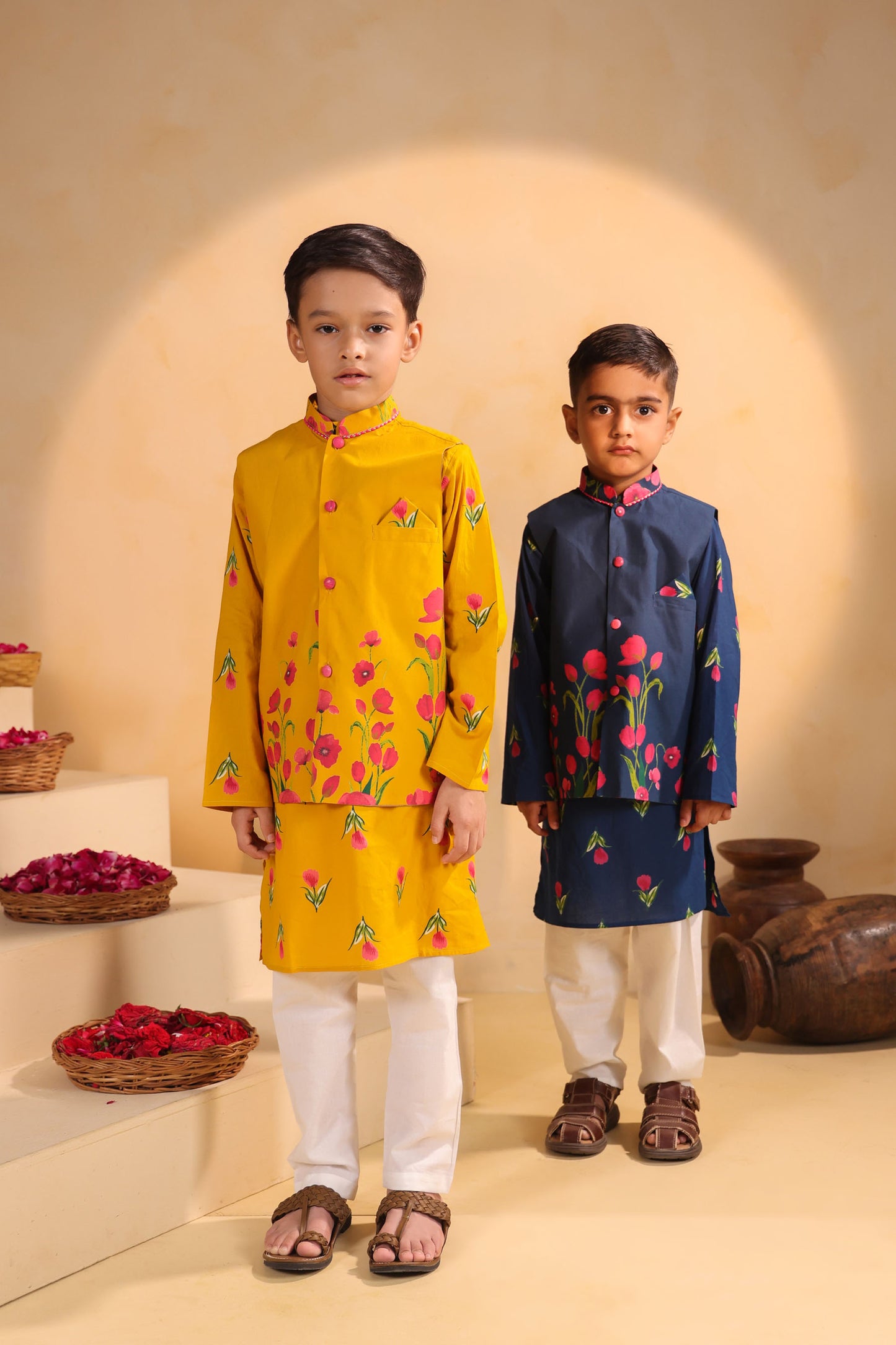 BOY GENDA PHOOL BANDI SET- TEAL BLUE