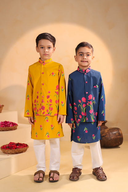 BOY GENDA PHOOL BANDI SET- TEAL BLUE