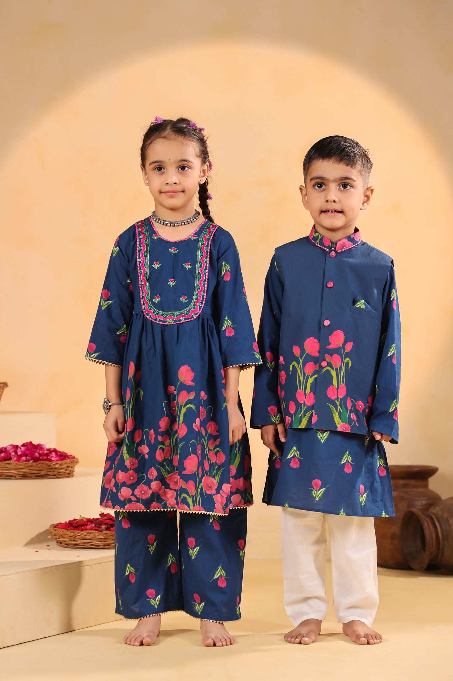 BOY GENDA PHOOL BANDI SET- TEAL BLUE