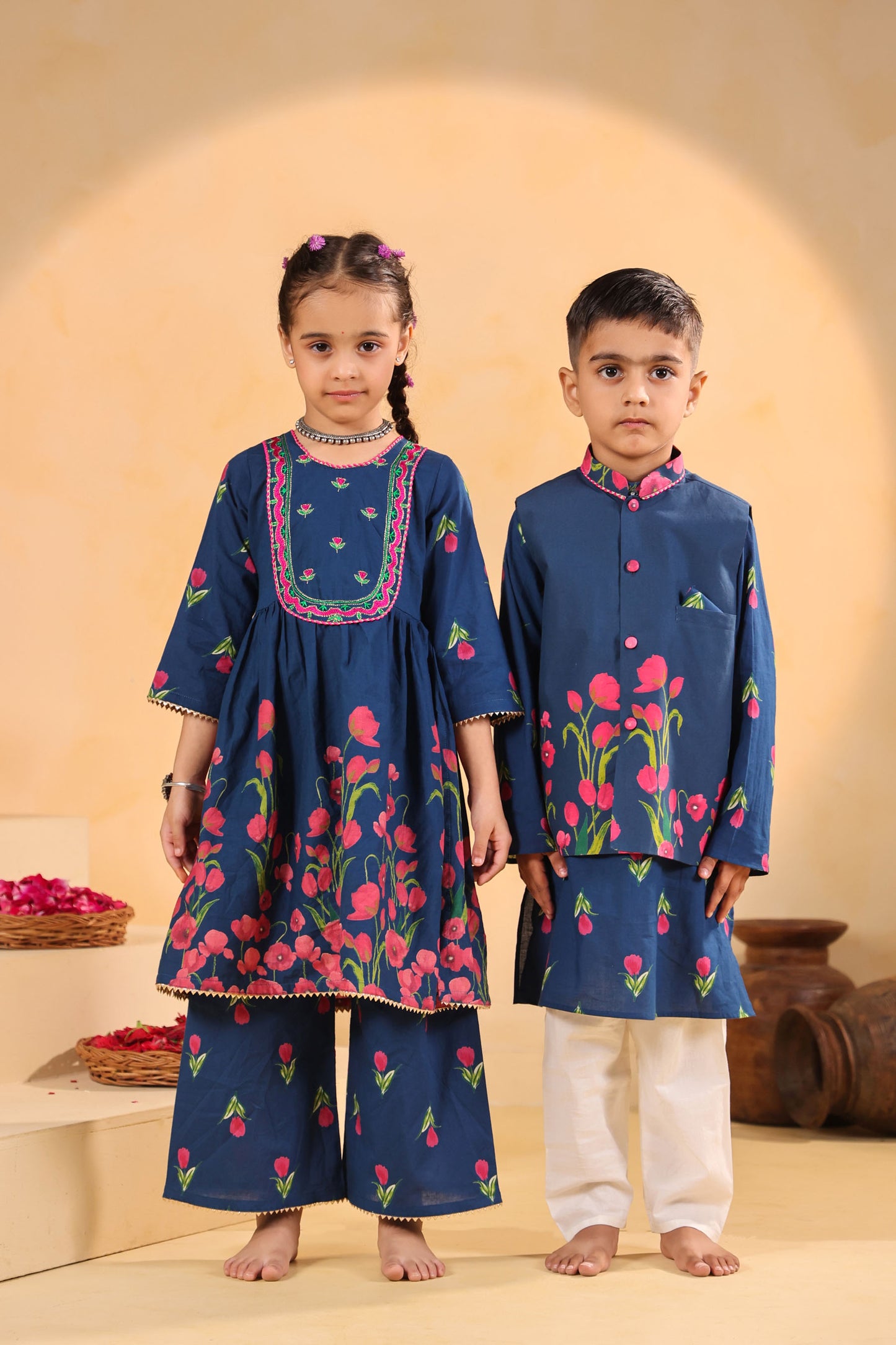 BOY GENDA PHOOL BANDI SET- TEAL BLUE
