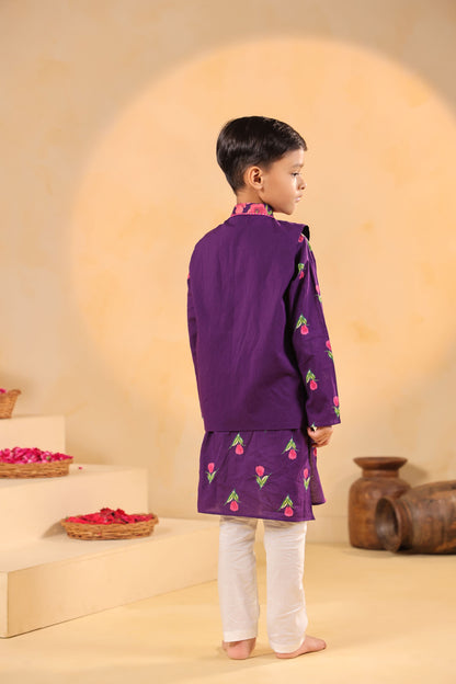 BOY GENDA PHOOL BANDI SET- PURPLE