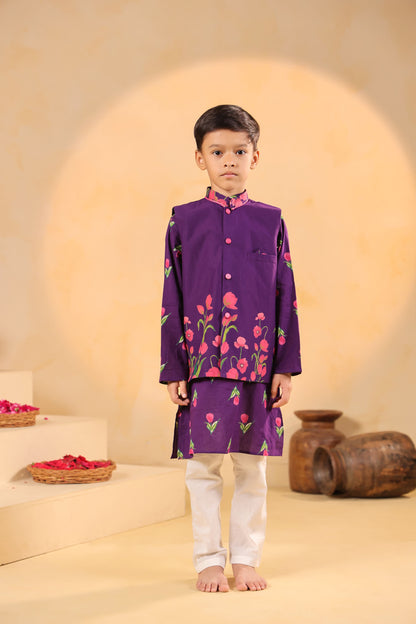 BOY GENDA PHOOL BANDI SET- PURPLE