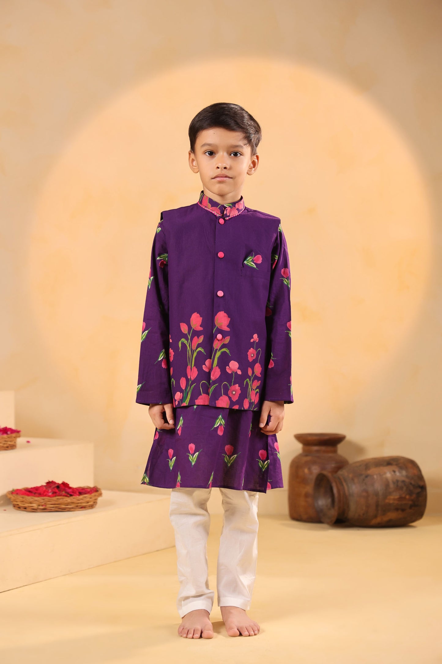BOY GENDA PHOOL BANDI SET- PURPLE