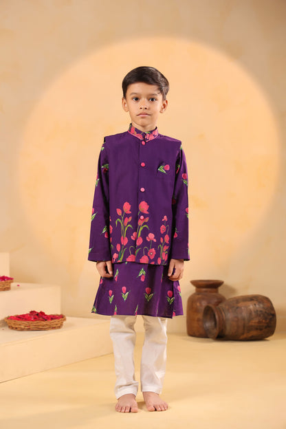 BOY GENDA PHOOL BANDI SET- PURPLE
