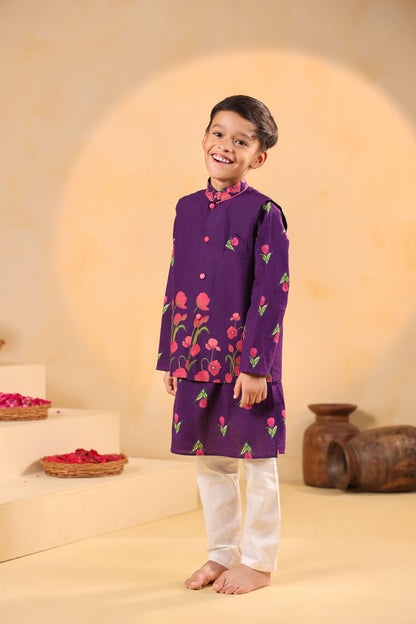 BOY GENDA PHOOL BANDI SET- PURPLE