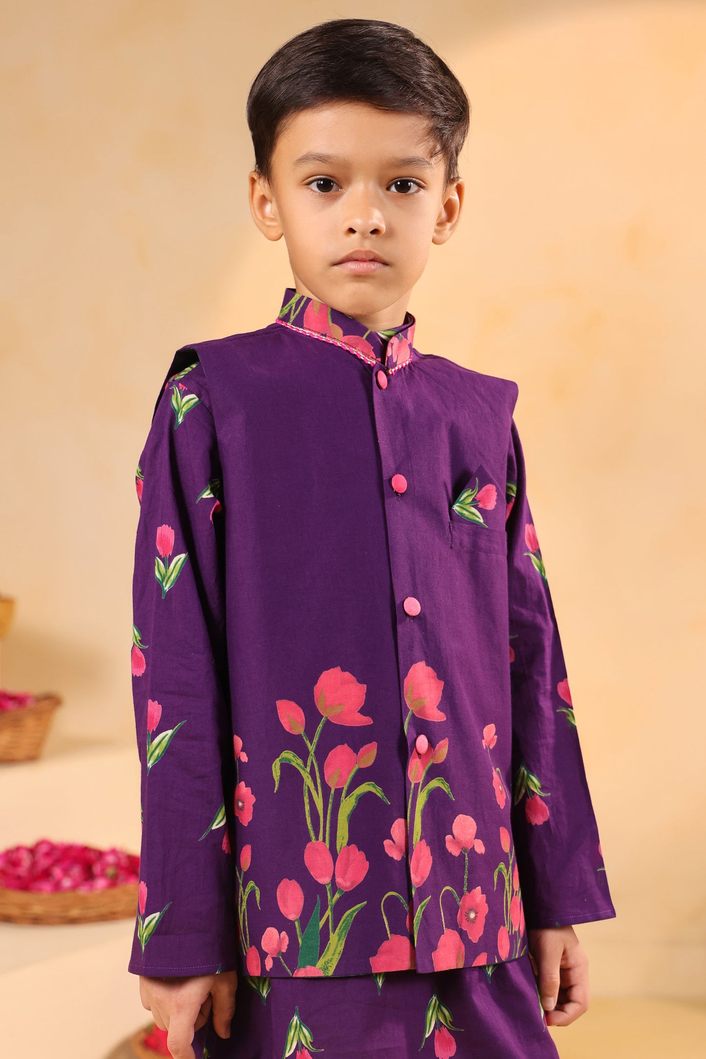 BOY GENDA PHOOL BANDI SET- PURPLE