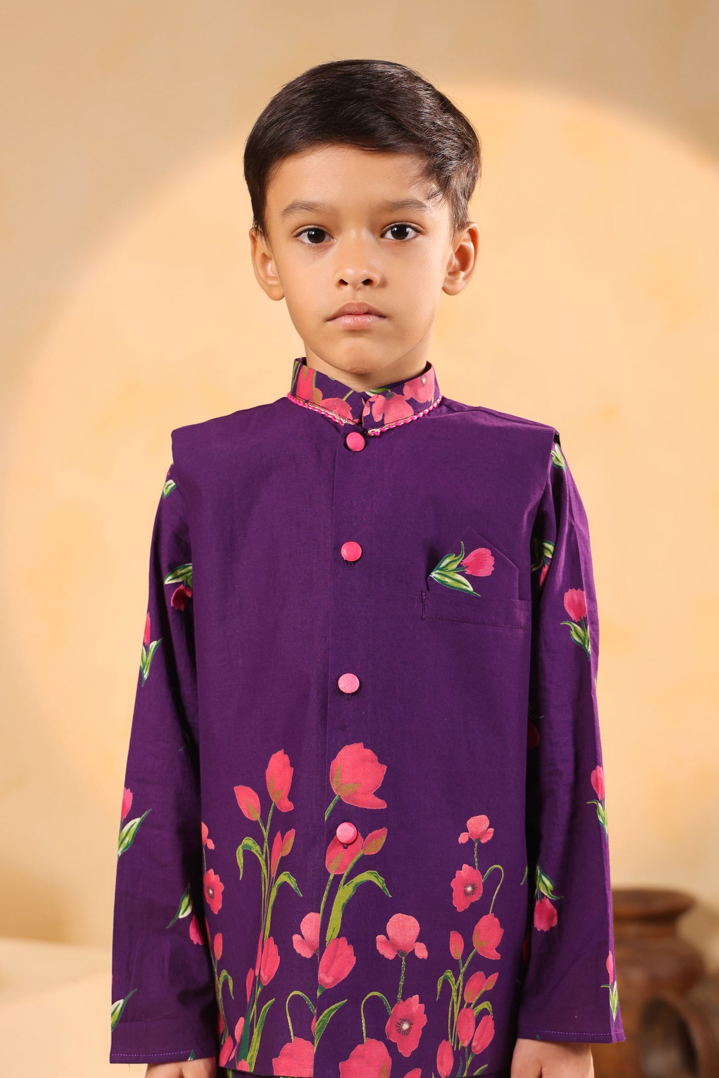 BOY GENDA PHOOL BANDI SET- PURPLE