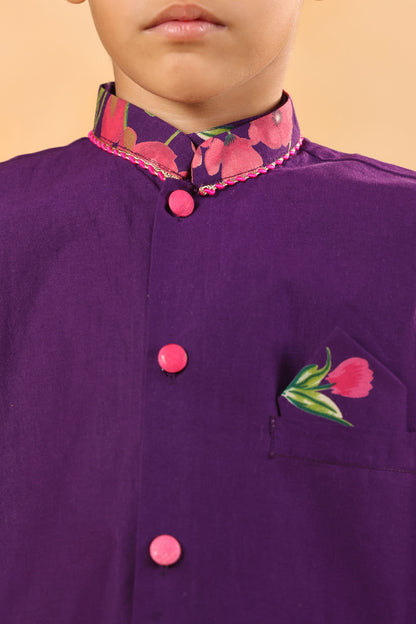 BOY GENDA PHOOL BANDI SET- PURPLE
