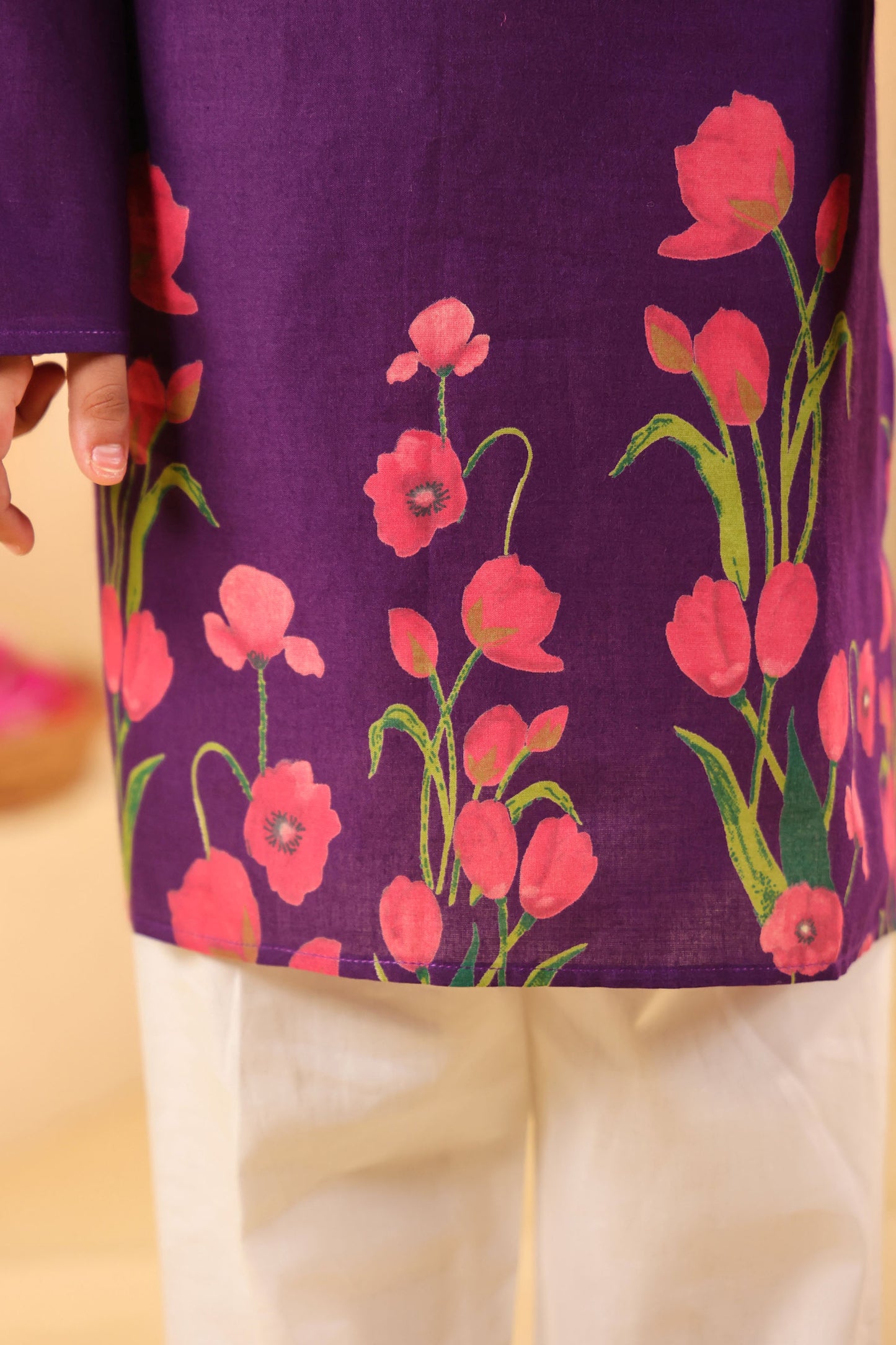 BOY 2 PC GULABO KURTA SET - PURPLE