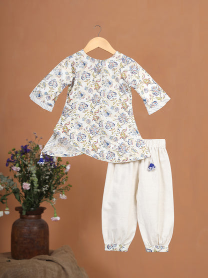 Floral Hemming Kurta Set