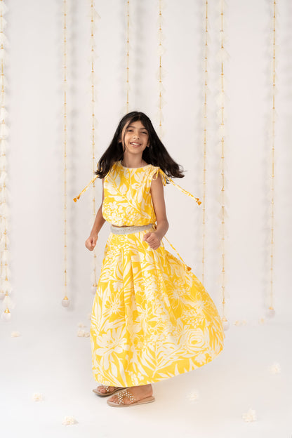 Yellow Glow Skirt Set